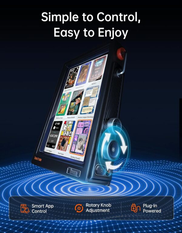 713kLzLhdL._AC_SL1500_.jpg Divoom TimesFrame – 10.1" WiFi 6 Digital Picture Frame & Smart Desk Display, No Subscription | 64GB | Send Photos, Videos & AI Styles + Live Widgets (Weather, Calendar, etc)–Perfect Personalized Gift