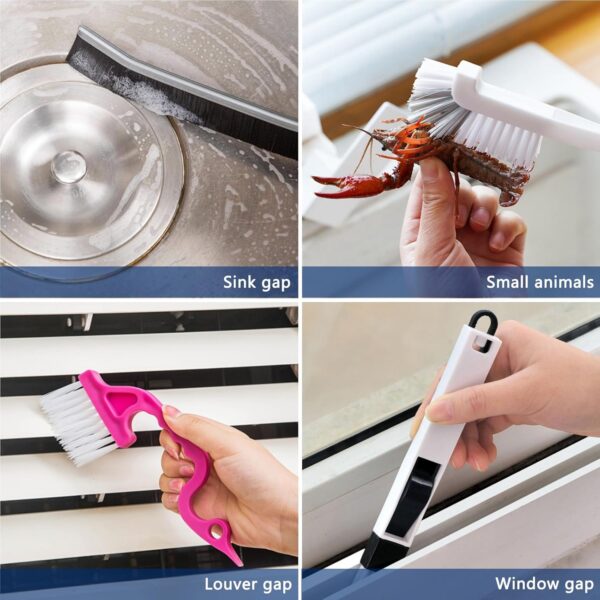 714f-yk7AL._AC_SL1500_.jpg 14Pcs Small Crevice Cleaning Brush Set, Groove Gap Cleaning Tool for Cleaning Kitchen,Bathroom, Corner, Sink,Door,Window Track,Cup