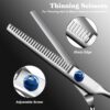 71YDkCFI7L._AC_SL1500_.jpg Professional 4 in 1 Dog & Cat Grooming Scissors Kit with Safety Round Tips,Sharp & Durable,Dog Shears for Grooming - Includes Straight, Curved, Thinning Scissors and Comb - Premium Pet Supplies