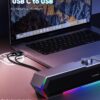 71-aOXBvI5L._AC_SL1500_.jpg LENRUE G11 Computer Speakers for Desktop, Touch Lights PC Speakers with Surge Clear Sound, USB C/USB Powered, AUX Audio for Computer Desktop PC Laptop Desk