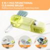 3 in 1 Cup Lid Gap Cleaning Brush Set, Multifunctional Bottle Cleaning Brush, Silicone Cup Lid Gap Cleaner, Home Kitchen Crevice Cleaning Tools (Multicolored)