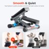 710Ato8nLRL._AC_SL1500_.jpg Sunny Health & Fitness Mini Steppers for Exercise at Home, Stair Step Workout Machine with Resistance Bands, Full Body Cardio Equipment, Optional Free SunnyFit App Connection Smart Stepper