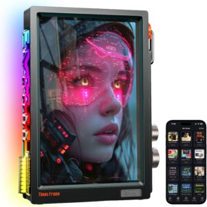 710mnPfNlEL._AC_SL1500_.jpg Divoom TimesFrame – 10.1" WiFi 6 Digital Picture Frame & Smart Desk Display, No Subscription | 64GB | Send Photos, Videos & AI Styles + Live Widgets (Weather, Calendar, etc)–Perfect Personalized Gift