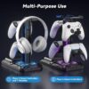 710r-rq6lL._AC_SL1500_.jpg KDD Headphone & Controller Stand with Wireless Charging - Rotatable Headset Stand with 9 Light Modes - Controller Holder with 2 USB and Type C Ports - for Gamers Desktop Accessories