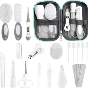 710rWsVl8pL._AC_SL1500_.jpg Baby Healthcare and Grooming Kit for Newborn Kids, 24PCS Upgraded Safety Baby Care Kit, Newborn Nursery Health Care Set, Baby Care Product (Grey White)