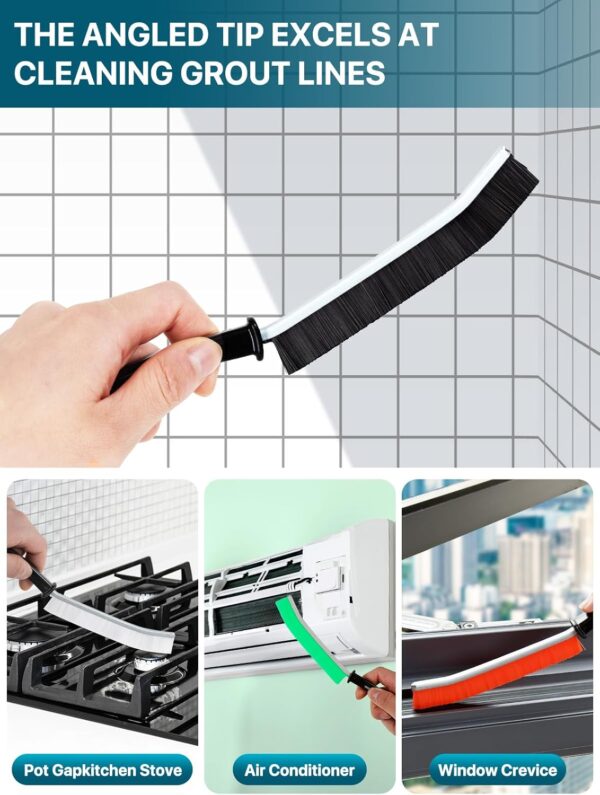 710sHTC3KsL._AC_SL1500_.jpg 6Pcs Hard Bristle Crevice Cleaning Brush, Multifunctional Premium Crevice Cleaning Tool, Designed for Cleaning Narrow Spaces, Suitable for Toilet, Faucets,Kitchen,Grout, KOSPRIE