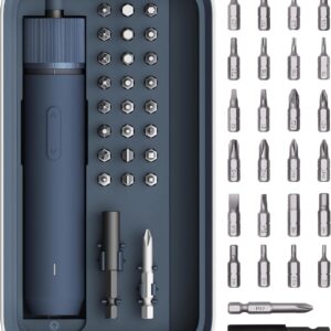 711E-1W75iL._AC_SL1500_.jpg HOTO 25-Piece Upgraded Electric Screwdriver Kit, 1/4'' Hex, Magnetic Lid, 1500mAh Rechargeable Cordless Screwdriver, LED Light, Ideal for Furniture Assembly, Home Repair & Garage Projects