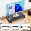 WALI Computer Monitor Stand with Storage, Desk Organizer with Drawer and Pen Holder, Desk Monitor Riser 3 Height Adjustable, Laptop Riser for Computer, Laptop, Printer(PTT003-B), 1 Pack, Black
