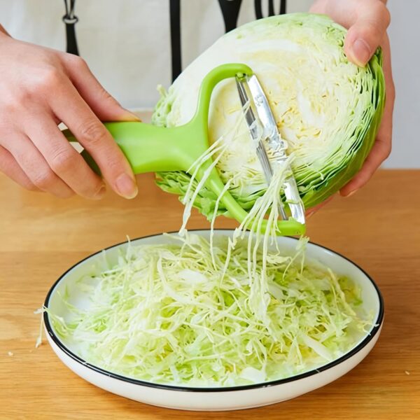 Stainless Steel Vegetable Grater Multi-Purpose Cabbage Slicer & Shredder – Easy Use & Clean Kitchen Tool for Effortless Salad Prep – GREEN