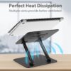 711WxeyzAXL._AC_SL1500_.jpg Adjustable Laptop Stand for Desk, Metal Foldable Laptop Riser Holder, Portable Desktop Book Stands, Ventilated Cooling Computer Notebook Stand Compatible with 10-15.6” Laptops