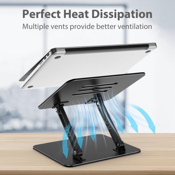 711WxeyzAXL._AC_SL1500_.jpg Adjustable Laptop Stand for Desk, Metal Foldable Laptop Riser Holder, Portable Desktop Book Stands, Ventilated Cooling Computer Notebook Stand Compatible with 10-15.6” Laptops
