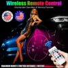 Wireless LED Lights for Car, Wireless Rock Lights with 8 Colors 10 Modes,Led Strobe Warning Light, Motorcycles, Boats, Camping, Bikes, Drones，Design in USA (4pcs Black)