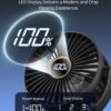 712wJD2T1DL._AC_SL1500_.jpg Portable Stroller Mini Fan, Small Rechargeable Personal Fan, Baby Travel Essentials for Wagon, Car Seat, Treadmill, Battery Powered Biking Gear Accessories, 360° Rotation, 3-Speed, Display, Black