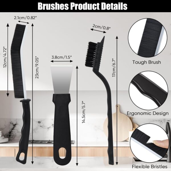 Crevice Cleaning Brush,8 Pcs Cleaning Supplies,Hard Bristle Crevice Cleaning Brush,Crevice Cleaning Brushes for Household Use Bathroom Tiles Kitchen Practical and Durable