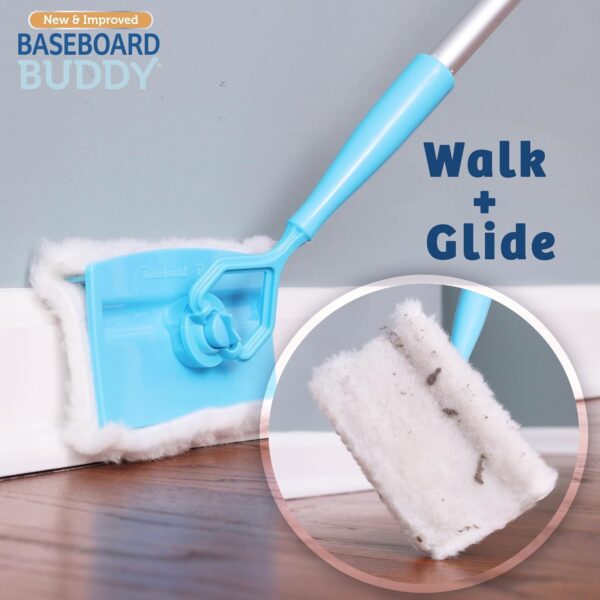 713EetxuJaL._AC_SL1500_.jpg Baseboard Buddy | Lightweight Home Cleaning Essential, Perfect for Baseboards, Moldings & Walls, Glide & Wipe Trapping & Locking Dirt & Dust | As Seen on TV, (1 Baseboard Buddy & 3 Reusable Pads)