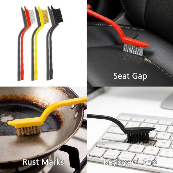 713VIi5zJVL._AC_SL1500_.jpg Crevice Cleaning Brush 12-Pack - Heavy Duty Hard Bristle Gap Brush for Deep Cleaning - Ultra-Thin Window Track Cleaning Tool for Shower Grout, Sliding Doors, Baseboards & Auto Detailing