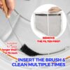 713pHPzluYL._AC_SL1500_.jpg Holikme Dryer Vent Cleaner Kit, 3 Pieces Dryer Lint Brush- Household Supplies 304 Stainless Steel Cleaning Brush Home Essentials Crevice Brush for Lint Trap