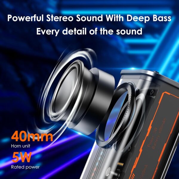 7145uVgP6SL._AC_SL1500_.jpg Portable Bluetooth Speaker with Lights, Transparent Wireless Mini Bluetooth Speaker with TWS, Perfect Small Speaker HD Sound and Bass for Office, Home, Shower, Room, Bike, Car (Black)