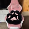 MOONBEEKI Cat Paw Cushion Chair Comfy Kawaii Plush Seat Cushions Shape Lazy Pillow for Gamer Chair 28"x 24" Cozy Floor Cute Seat Kawaii for Girl Worker Gift, Dining Room Bedroom Decorate Black
