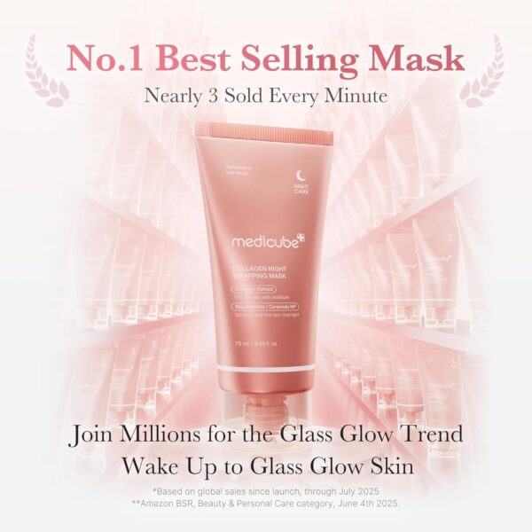 714gWBGQ9pL._SL1500_.jpg medicube Wrapping Mask Collagen Overnight Peel Off Facial Mask | Elasticity & Hydration Care, Reduces Sagging & Dullness | Hydrolyzed Collagen For Glowing Skin | Korean Skin Care, 2.53 fl.oz