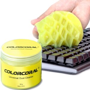 714s4ksW5GL._AC_SL1500_.jpg ColorCoral Cleaning Gel Universal Dust Cleaner for PC Keyboard Car Detailing Office Electronics Laptop Dusting Kit Computer Dust Remover, Computer Gaming Car Accessories, Gift for Men Women 160g