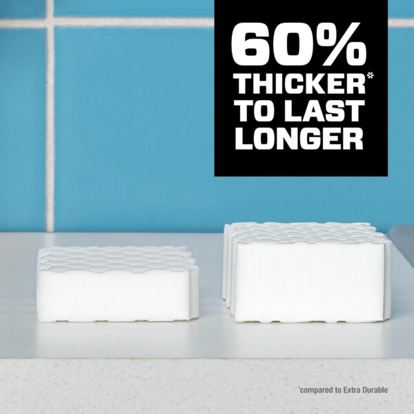 714z5nyKpEL._AC_SL1500_.jpg Mr. Clean Magic Eraser Sponge, All Purpose Cleaner, Long Lasting Cleaning Scrubber, Wall Cleaner, Sneaker Cleaner, Oven Cleaner, Kitchen, Bathroom, Shower Cleaning Supplies, Ultra Thick, 5ct