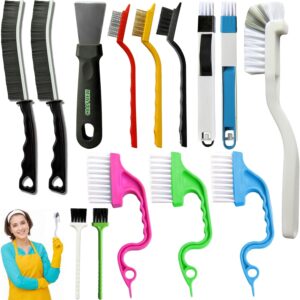 7163jdR9EuL._AC_SL1500_.jpg 14Pcs Small Crevice Cleaning Brush Set, Groove Gap Cleaning Tool for Cleaning Kitchen,Bathroom, Corner, Sink,Door,Window Track,Cup