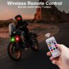 4PCS Wireless LED Strobe Lights with Remote Control, 8 Colors USB Charing Waterproof Anti-Collision Led Emergency Warning Lights for Car Motorcycle Drone Aircraft Bike