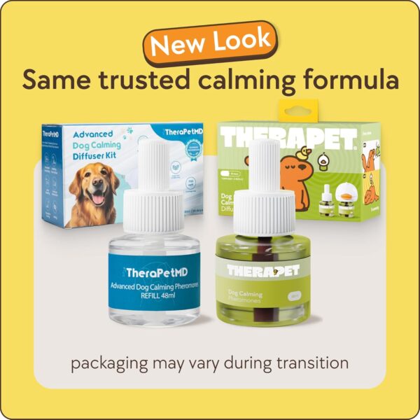 716pS7mxSmL._AC_SL1500_.jpg TheraPet MD 60-Day Dog Calming Diffuser Kit - Dog Pheromone Diffuser for Stress, Destructive Behavior, Pee Accidents, Separation Anxiety, Barking, Aggression & Chewing - 60-Day Refills Included