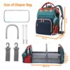 717Da-iWNQL._SL1500_.jpg Astro alan Baby Diaper Bags with Changing Station, Waterproof Diaper Bag Backpack for Moms Dads with USB Charging Port, Baby Shower Gifts, Large Capacity diaper backpack, Red-Green-Blue