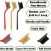 Betanull Crevice Cleaning Brush Set, Multi-Purpose Hard Bristle Brushes for Deep Cleaning Kitchen, Bathroom, Grout, Sink, Cup, Teapot, Bottle, Blender, Corners, Tight Spaces & More