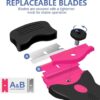 718Mbd-Q0AL._AC_SL1500_.jpg DEKEones Razor Blade Scraper, Double Edged Razorblade Scraping Tool with 10 Pcs Razor Blades, Paint Scraper for Glass, Decals, Tint, Stickers, Labels, Caulk, Adhesive(Pink)