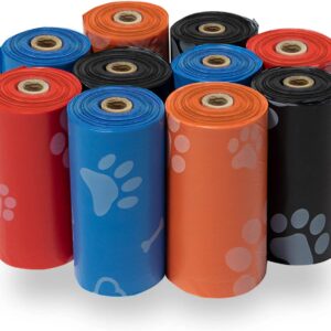 718pT-gJrnL._AC_SL1500_.jpg Best Pet Supplies Dog Poop Bags for Waste Refuse Cleanup, Doggy Roll Replacements for Outdoor Puppy Walking and Travel, Leak Proof and Tear Resistant, Thick Plastic - Assorted, 150 Bags