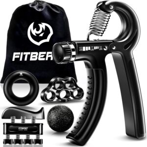718tBdzFF6L._AC_SL1500_.jpg FitBeast Grip Strengthener Forearm Strengthener Hand Grips Strengthener Kit - 5 Pack Adjustable Resistance