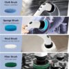 Electric Bathroom Cleaning Brush, Cordless Spin Scrubber Full Body Waterproof IPX7 with Adjustable Handle, 8 Replaceable Brush Heads for Bathtub/Kitchen/Window/Home -SD-CTB01