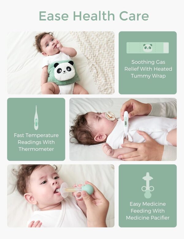 718x0-DQggL._AC_SL1500_.jpg Momcozy Elite Baby Kit, Superior Baby Shower & Registry Essential Kit for Grooming & Health & Cleansing Care, Electric Nail File & Nasal Aspirator,Tummy Wrap,Thermometer,Bath Brush,Teether,Storage Bag