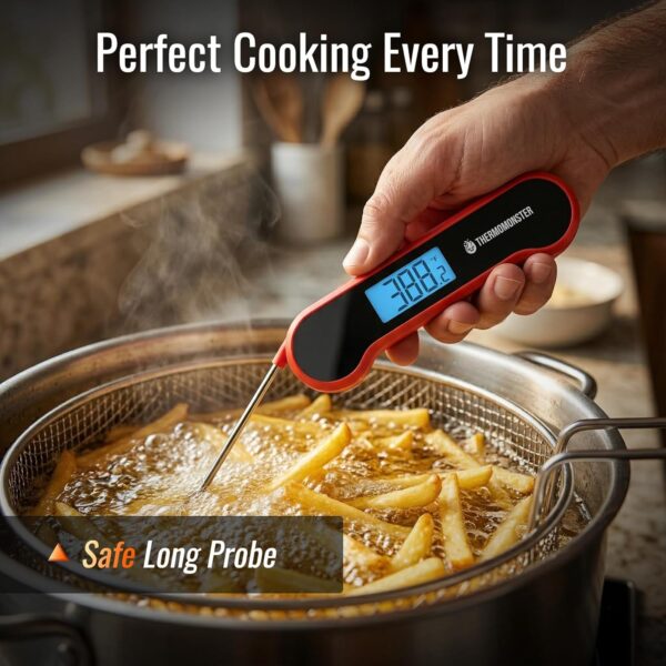 718zlt8D0EL._SL1500_.jpg 0.5 Sec Instant Read Meat Thermometer Digital with ±0.5℉ Precision, Food Thermometer for Cooking Kitchen Gadgets, Oven Grill Candy BBQ Essentials Accessories, Gifts for Him Dad Men Birthday, Red