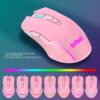 719EC5sq8TL._AC_SL1500_.jpg RedThunder K10 Wireless Gaming Keyboard and Mouse Combo, LED Backlit Rechargeable 3800mAh Battery, Mechanical Feel Anti-ghosting Keyboard + 7D 3200DPI Mice for PC Gamer (Pink)