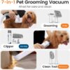 719FHUC9WrL._AC_SL1500_.jpg oneisall Dog Grooming Vacuum, Pet Grooming Vacuum with Clipper Nail Grinder, 1.5L Dust Cup Dog deshedding Brush with 7 Tools for Shedding Pet Hair, Home Cleaning(Blue)