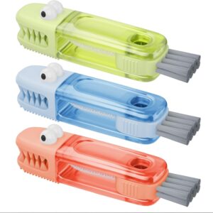 719I8pVWitL._AC_SL1500_.jpg 3 in 1 Cup Lid Gap Cleaning Brush Set, Multifunctional Bottle Cleaning Brush, Silicone Cup Lid Gap Cleaner, Home Kitchen Crevice Cleaning Tools (Multicolored)