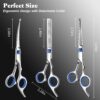 719Q82iE0GL._AC_SL1500_.jpg Professional 4 in 1 Dog & Cat Grooming Scissors Kit with Safety Round Tips,Sharp & Durable,Dog Shears for Grooming - Includes Straight, Curved, Thinning Scissors and Comb - Premium Pet Supplies
