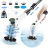 719eZys9tL._AC_SL1500_.jpg PUFTEM Electric Spin Scrubber, Cordless Shower Scrubber with 8 Scrub Brush, 2 Speed with Adjustable Extension Handle, Battery Level Display, Power Scrubber for Bathroom Bathtub Tile Floor (Black)