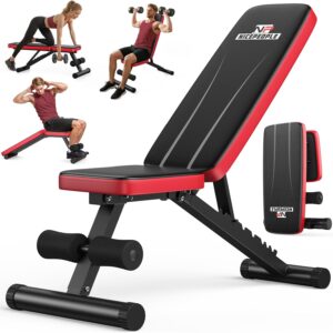 719zG2ZrQzL._AC_SL1500_.jpg NICEPEOPLE Adjustable Weight Bench for Home Gym, 660LBS Capacity Workout Bench with 8 Backrests for Chest Shoulders Arms, Compact and Foldable Strength Bench for Small Space Apartment Room
