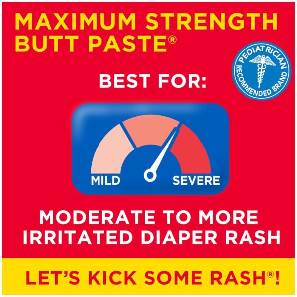 71AC78Fv2PL._SL1500_.jpg Boudreaux’s Butt Paste Max Strength Diaper Rash Cream for Baby, Ointment With Zinc Oxide, 2 oz Tube