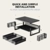 71ACJiPm7eL._AC_SL1500_.jpg Simple Trending Desk Organizer and Accessories, 2-Tier Computer Monitor Stand Riser with Drawer and 2 Pen Holders for Office Supplies, Black