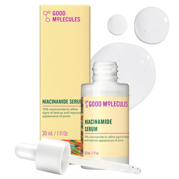 71AM7pP1uIL._SL1500_.jpg Good Molecules Niacinamide Serum - 10% Niacinamide to Target Blemishes, Nourishment, and Skin Tone - Ultra Hydrating Serum and Brightening Skin Care for Face
