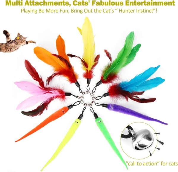 71AU9QQk8ML._AC_SL1500_.jpg MeoHui Cat Toys for Indoor Cats, Interactive Cat Toy 2PCS Retractable Wand Toy and 9PCS Cat Feather Toys Refills, Funny Kitten Toys Cat Fishing Pole Toy for Bored Indoor Cats Chase and Exercise