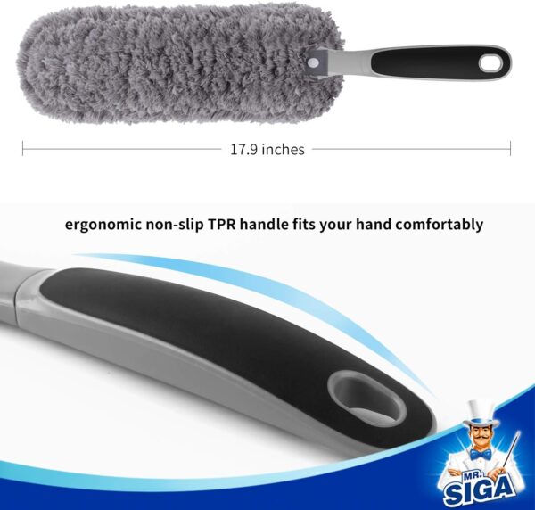 71Abfu3ZtDL._AC_SL1500_.jpg MR.SIGA Lint Free Microfiber Duster, Washable Duster for Household Cleaning Gray