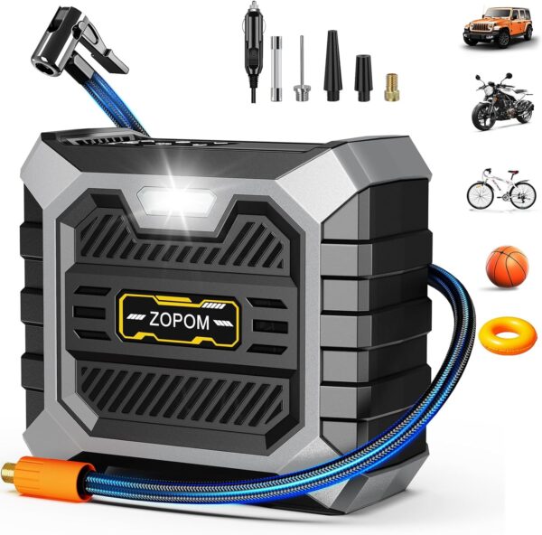 71AfJbH5j4L._AC_SL1500_.jpg ZOPOM Tire Inflator Portable Air Compressor DC 12V Air Compressor Portable with Digital Pressure Gauge Air Pump for Car Tires - Car Accessories Bike, Motor