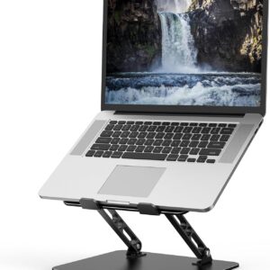 71Api8I7QML._AC_SL1500_.jpg Adjustable Laptop Stand for Desk, Metal Foldable Laptop Riser Holder, Portable Desktop Book Stands, Ventilated Cooling Computer Notebook Stand Compatible with 10-15.6” Laptops